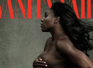 Pregnant Serena Williams posed naked on the cover of Vanity Fair magazine