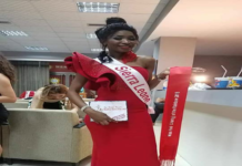 Naomi Kay Flies Salone Flag High in Europe for taking part in the Miss Rainbow 2018 beauty competition Naomi miss rainbow 2018 competition