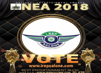 I Rep Salone is nominated as Best Entertainment Blog for the National Entertainment Award (NEA ) 2018
