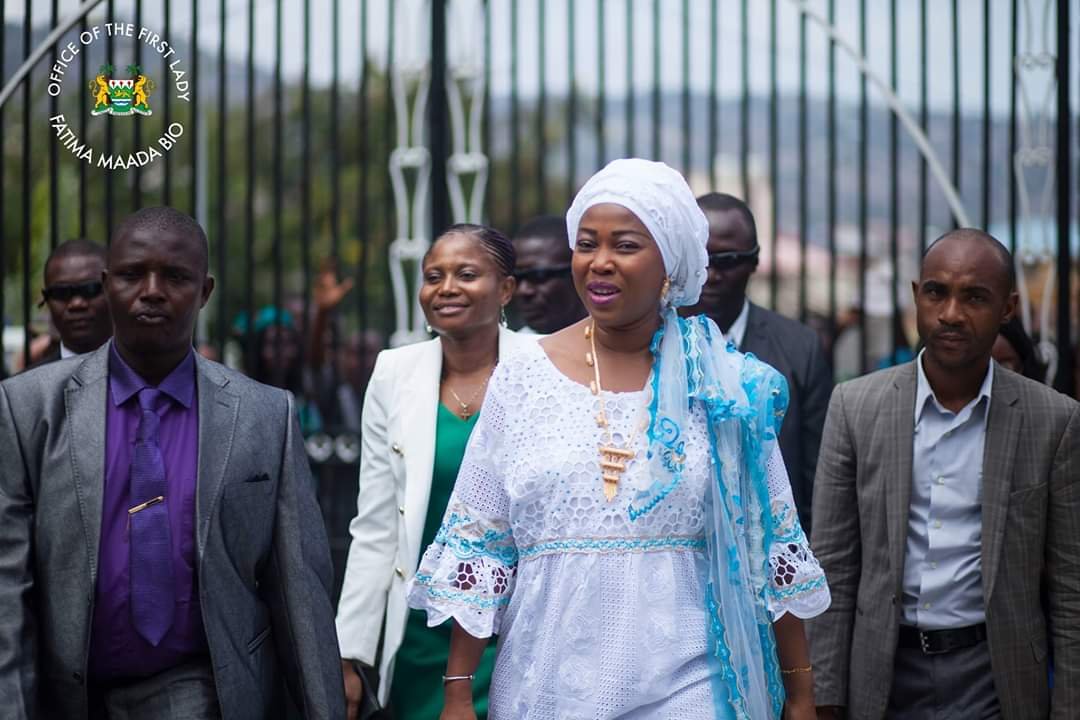 FIRST LADY OF THE REPUBLIC OF SIERRA LEONE CELEBRATES ONE YEAR IN GOVERNANCE WITH INTER-FAITH LEADERS AT THE STATE HOUSE LAWN IN FREETOWN.