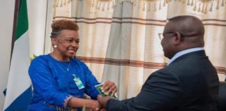 President Bio Receives Sierra Leonean Descendants from the United States at State House